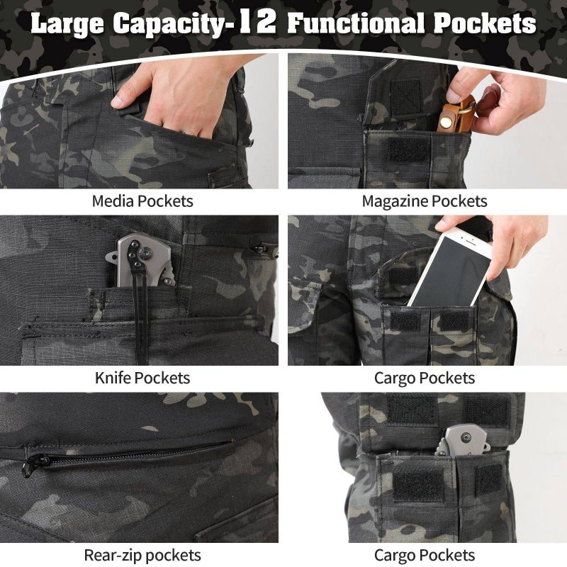 G3 Pro Combat Pants with Knee Pads Rip-Stop Tactical Pants